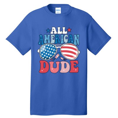 All American Dude Sunglasses 4th Of July Family Matching Cute Gift Tall T-Shirt