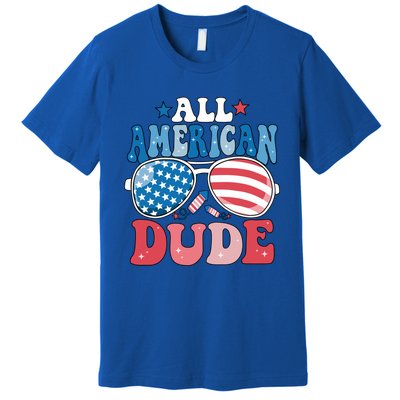 All American Dude Sunglasses 4th Of July Family Matching Cute Gift Premium T-Shirt