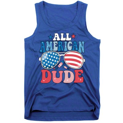 All American Dude Sunglasses 4th Of July Family Matching Cute Gift Tank Top