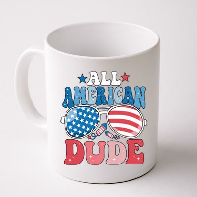 All American Dude Sunglasses 4th Of July Family Matching Cute Gift Coffee Mug