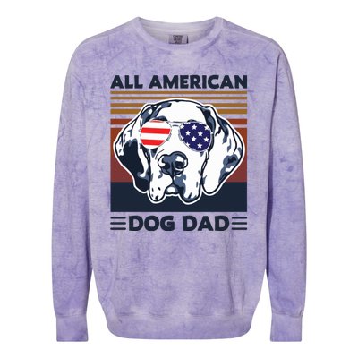 All American Dog Dad Colorblast Crewneck Sweatshirt