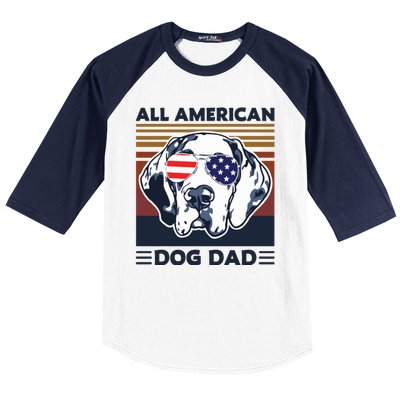 All American Dog Dad Baseball Sleeve Shirt