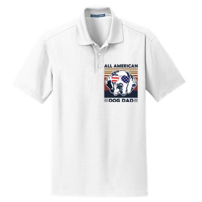 All American Dog Dad Dry Zone Grid Polo