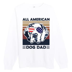 All American Dog Dad Premium Crewneck Sweatshirt