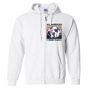 All American Dog Dad Full Zip Hoodie