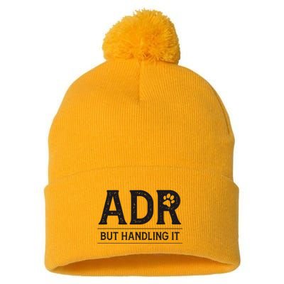 Adr AinT Doin Right But Handling It Funny Vet Tech Vet Dk. Pom Pom 12in Knit Beanie