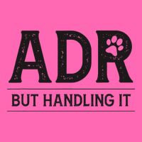 Adr AinT Doin Right But Handling It Funny Vet Tech Vet Dk. Stripe Pom Pom Beanie