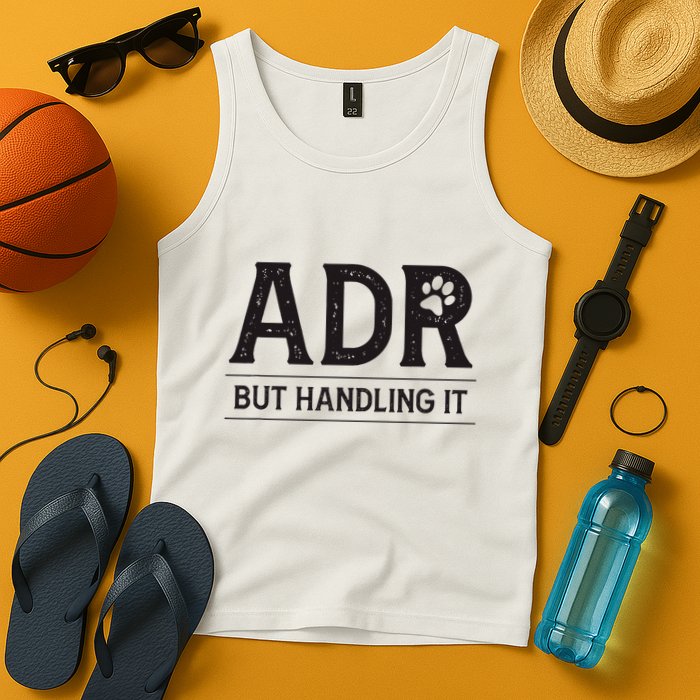 Adr AinT Doin Right But Handling It Funny Vet Tech Vet Dk. Tank Top