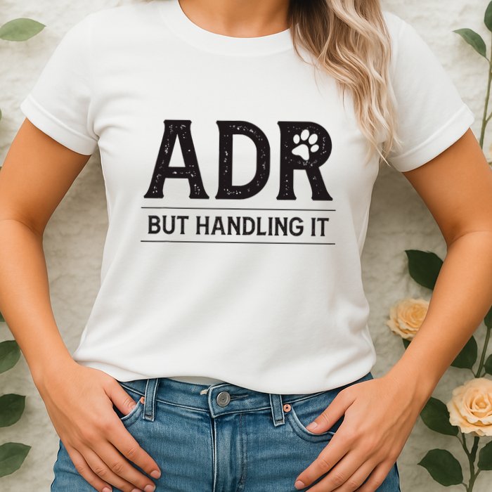 Adr AinT Doin Right But Handling It Funny Vet Tech Vet Dk. Womens T-Shirt