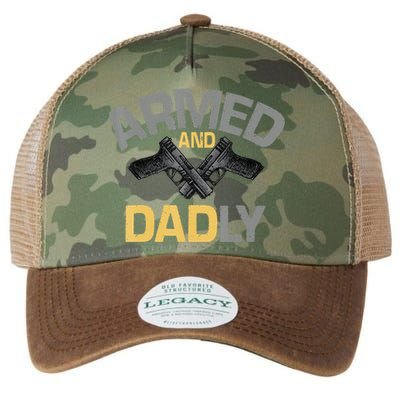 Armed And Dadly Funny Deadly Father Gifts For Fathers Day Legacy Tie Dye Trucker Hat