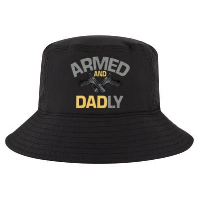 Armed And Dadly Funny Deadly Father Gifts For Fathers Day Cool Comfort Performance Bucket Hat