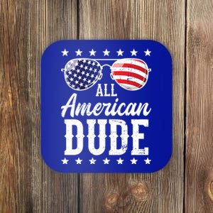 All American Dude Sunglasses Family Matching 4th Of July Gift Coaster