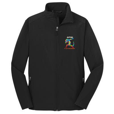 Autism Awareness Dabbing Gecko Cool Gift Core Soft Shell Jacket