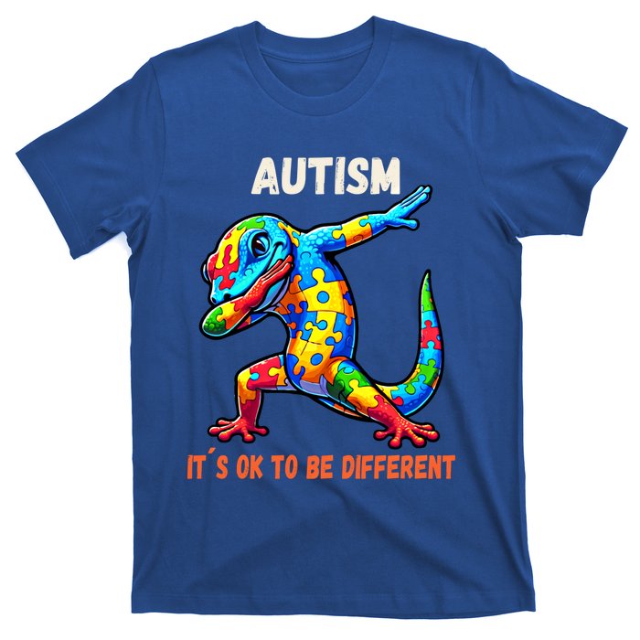 Autism Awareness Dabbing Gecko Cool Gift T-Shirt