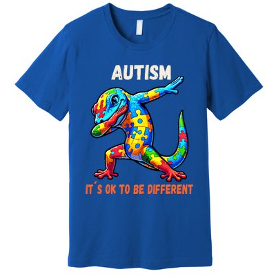 Autism Awareness Dabbing Gecko Cool Gift Premium T-Shirt