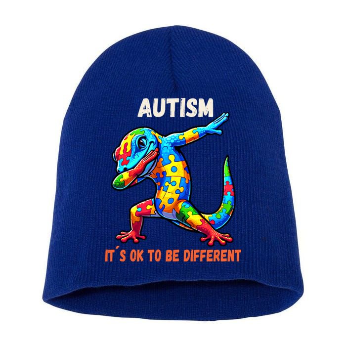 Autism Awareness Dabbing Gecko Cool Gift Short Acrylic Beanie