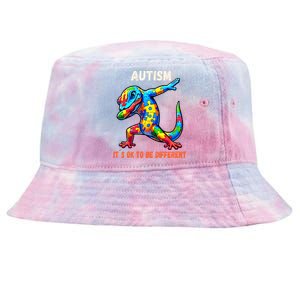 Autism Awareness Dabbing Gecko Cool Gift Tie-Dyed Bucket Hat