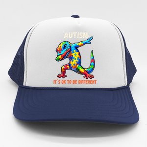 Autism Awareness Dabbing Gecko Cool Gift Trucker Hat