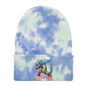 Autism Awareness Dabbing Gecko Cool Gift Tie Dye 12in Knit Beanie