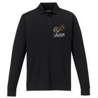 Autism Awareness Dandelion Puzzle Autism Performance Long Sleeve Polo