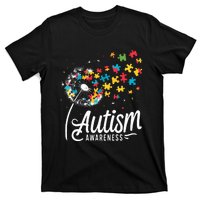 Autism Awareness Dandelion Puzzle Autism T-Shirt