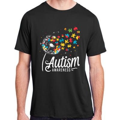 Autism Awareness Dandelion Puzzle Autism Adult ChromaSoft Performance T-Shirt