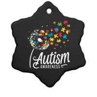 Autism Awareness Dandelion Puzzle Autism Ceramic Star Ornament