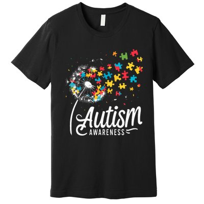 Autism Awareness Dandelion Puzzle Autism Premium T-Shirt