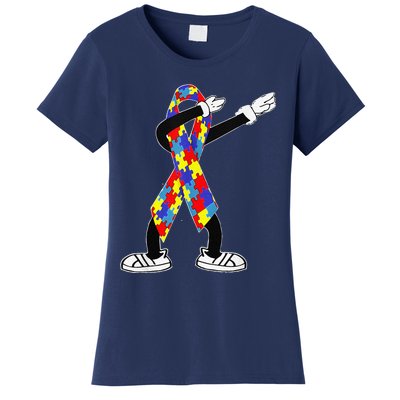 Autism Awareness Dabbing Puzzle Piece Love Dab Dance Women's T-Shirt