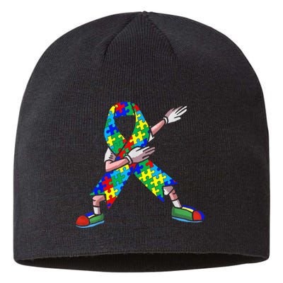 Autism Awareness Dabbing Puzzle Piece Love Dab Dance Sustainable Beanie