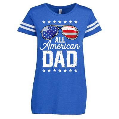 All American Dad 4th Of July Fathers Day Sunglasses Family Gift Enza Ladies Jersey Football T-Shirt