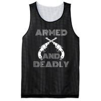 Armed And Deadly Funny Deadly Father Mesh Reversible Basketball Jersey Tank