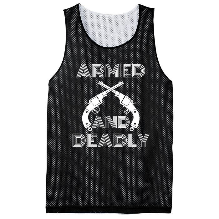 Armed And Deadly Funny Deadly Father Mesh Reversible Basketball Jersey Tank