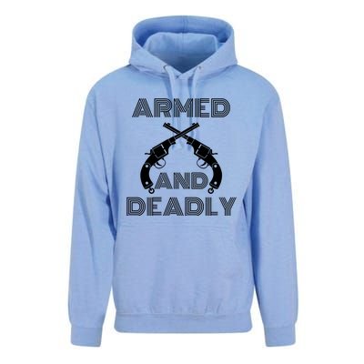 Armed And Deadly Funny Deadly Father Unisex Surf Hoodie