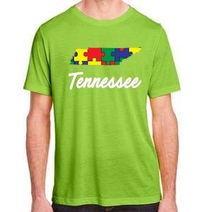 Autism Awareness Day Tennessee Puzzle Pieces Gift Cool Gift Adult ChromaSoft Performance T-Shirt