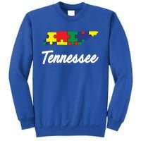 Autism Awareness Day Tennessee Puzzle Pieces Gift Cool Gift Sweatshirt