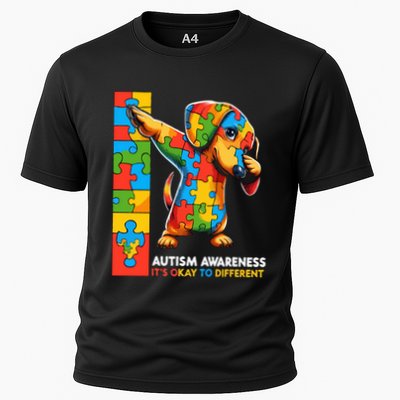 Autism Awareness Dabbing Dachshund Funny Gift Performance Shirt