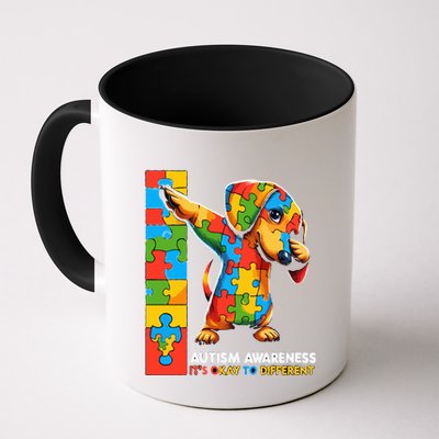 Autism Awareness Dabbing Dachshund Funny Gift Mug