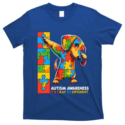 Autism Awareness Dabbing Dachshund Funny Gift T-Shirt