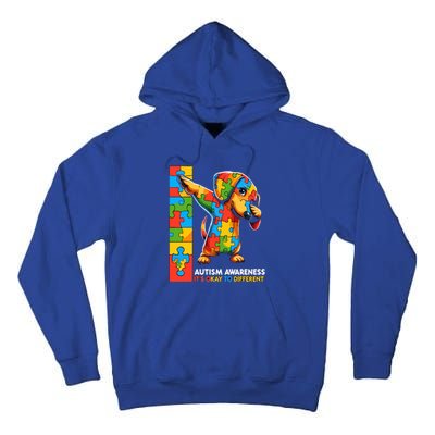 Autism Awareness Dabbing Dachshund Funny Gift Tall Hoodie