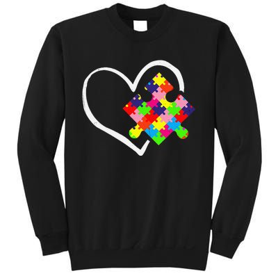 Autism Awareness Day Puzzle Love Autistic Mom And Dad Sweatshirt