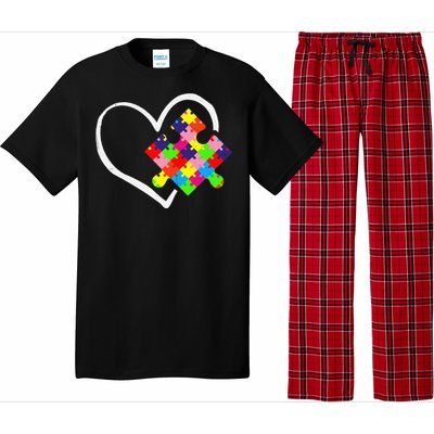 Autism Awareness Day Puzzle Love Autistic Mom And Dad Pajama Set