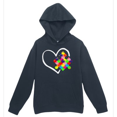 Autism Awareness Day Puzzle Love Autistic Mom And Dad Urban Pullover Hoodie