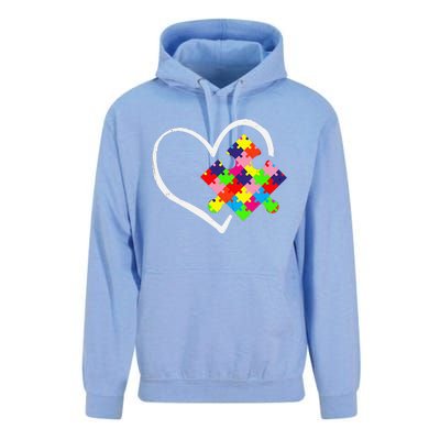 Autism Awareness Day Puzzle Love Autistic Mom And Dad Unisex Surf Hoodie