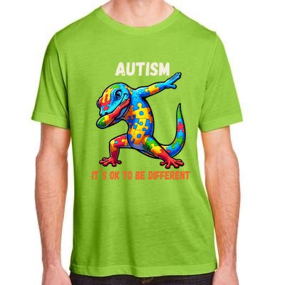 Autism Awareness Dabbing Gecko Funny Gift Adult ChromaSoft Performance T-Shirt