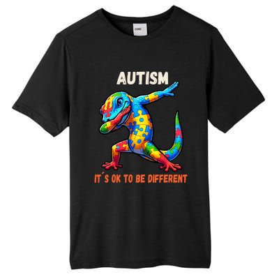 Autism Awareness Dabbing Gecko Funny Gift Tall Fusion ChromaSoft Performance T-Shirt