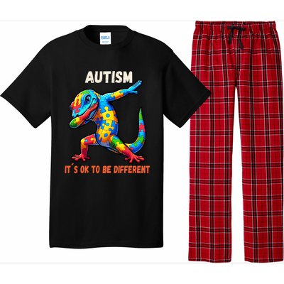 Autism Awareness Dabbing Gecko Funny Gift Pajama Set