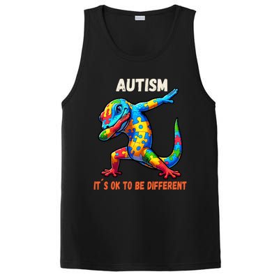 Autism Awareness Dabbing Gecko Funny Gift PosiCharge Competitor Tank