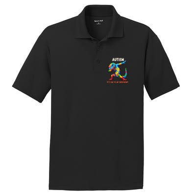 Autism Awareness Dabbing Gecko Funny Gift PosiCharge RacerMesh Polo