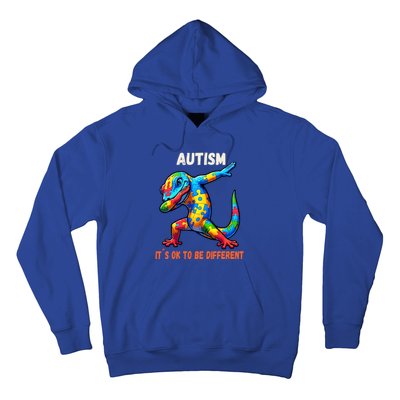 Autism Awareness Dabbing Gecko Funny Gift Hoodie